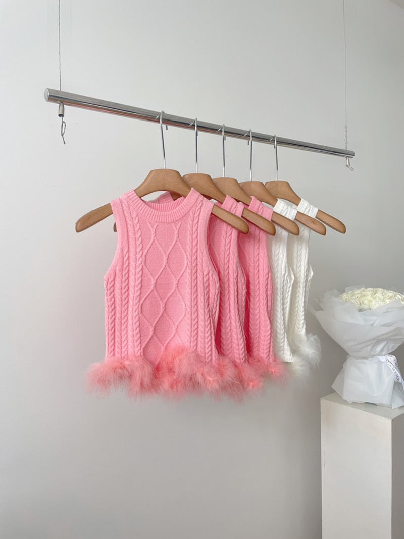 Quecy Knitted Fur Vest